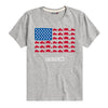 Tractor American Flag Boys Short Sleeve Tee