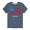 Tractor American Flag Boys Short Sleeve Tee