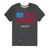 Tractor American Flag Boys Short Sleeve Tee