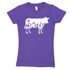 Flower Silhouette Cow Girls Fitted Short Sleeve Tee