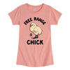 Free Range Chick Girls Fitted Short Sleeve Tee
