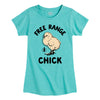 Free Range Chick Girls Fitted Short Sleeve Tee