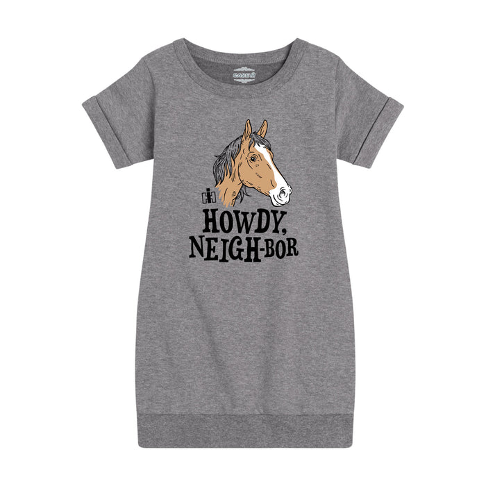 Howdy Neigh-bor Horse Kids Fleece Dress
