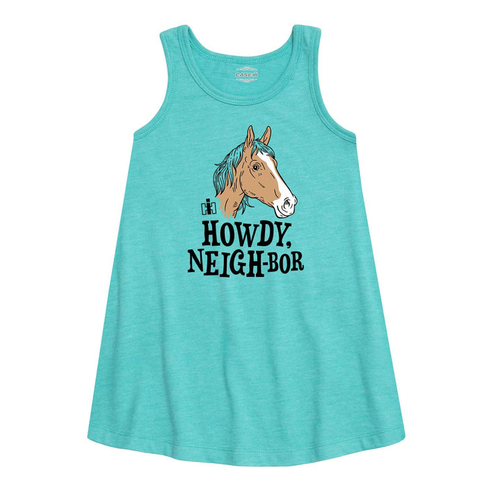 Howdy Neigh-bor Horse Kids Aline Dress