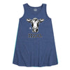 Moo Closeup Cow Girls Aline Dress
