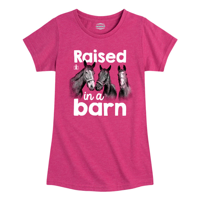 Raised in a Barn Girls Fitted Short Sleeve Tee