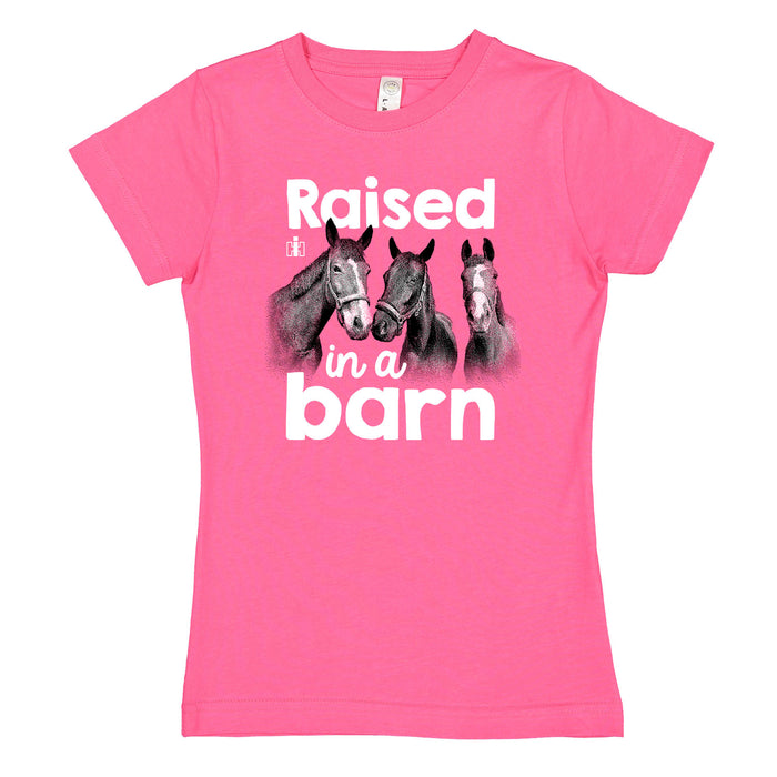 Raised in a Barn Girls Fitted Short Sleeve Tee