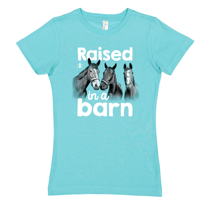 Raised in a Barn Girls Fitted Short Sleeve Tee