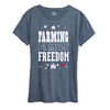Farming Family Freedom Womens Short Sleeve Tee