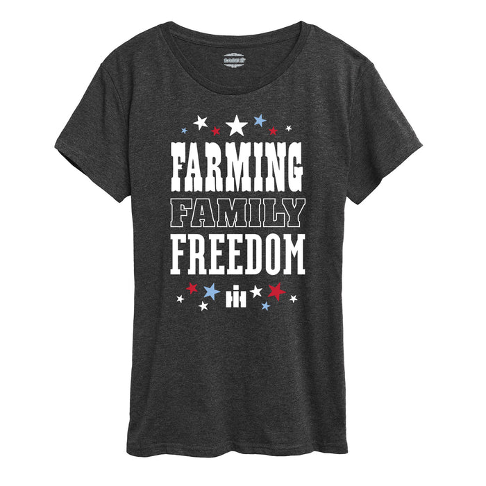 Farming Family Freedom Womens Short Sleeve Tee