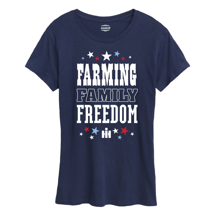 Farming Family Freedom Womens Short Sleeve Tee