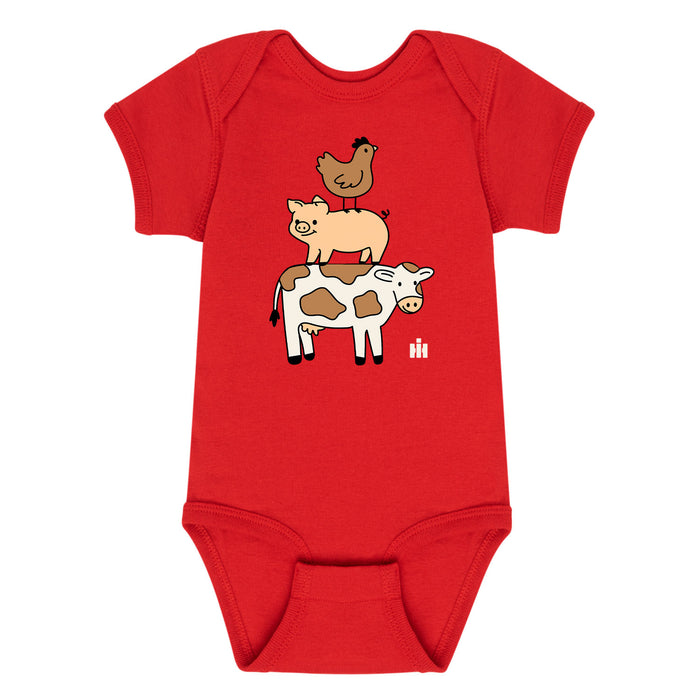 Farm Animals Stacked Infant One Piece
