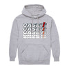 Case 3D Emblem Repeat Mens Pullover Hood