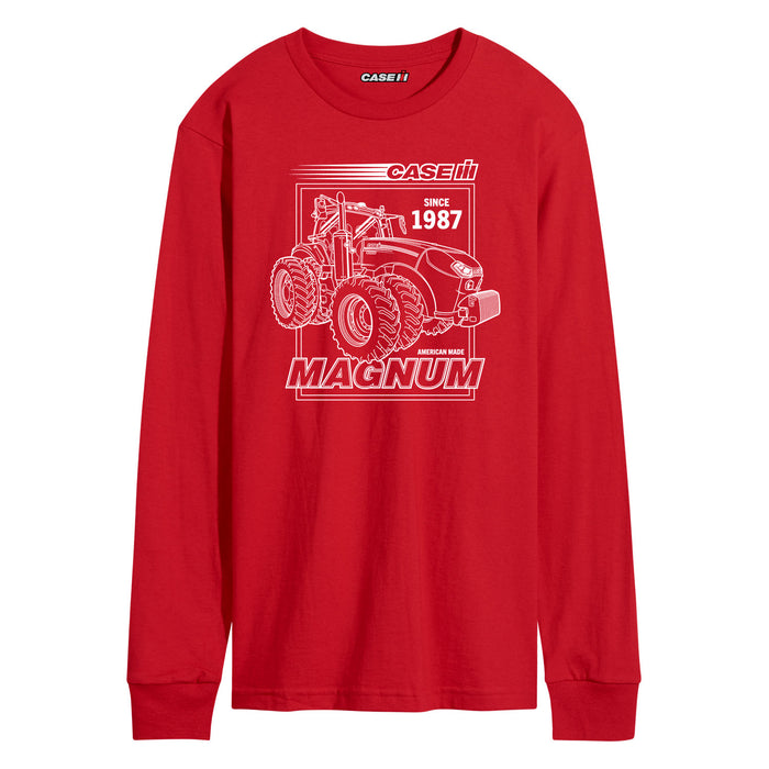 Case IH Magnum White Mens Long Sleeve Tee