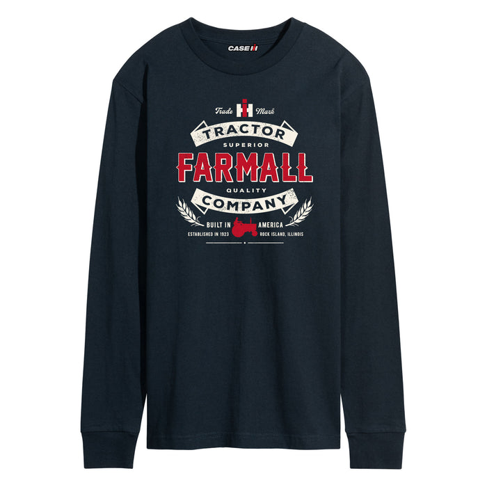 Farmall Tractor Company Badge Mens Long Sleeve Tee