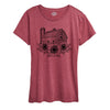 Barn with Sunflowers IH Womens Short Sleeve Tee