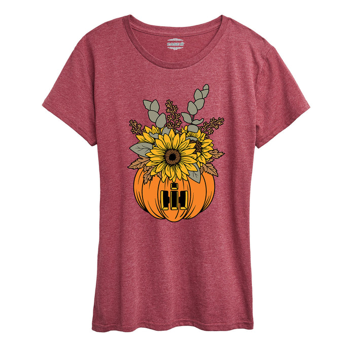 Fall Pumpkin Bouquet IH Womens Short Sleeve Tee