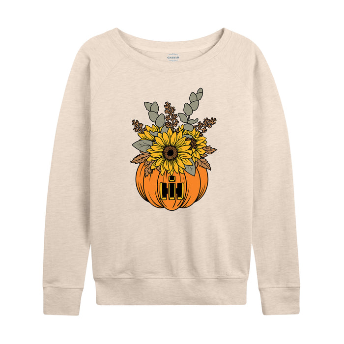 Fall Pumpkin Bouquet IH Womens French Terry Pullover