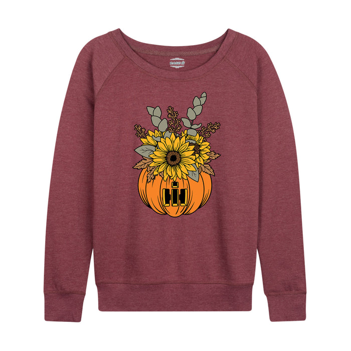Fall Pumpkin Bouquet IH Womens French Terry Pullover