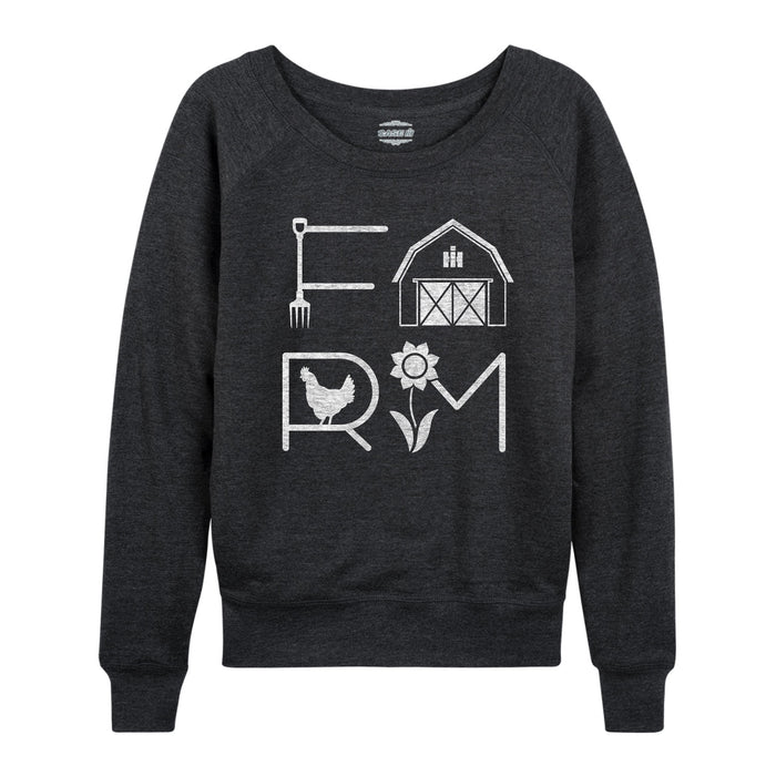Farm Icons Womens French Terry Pullover