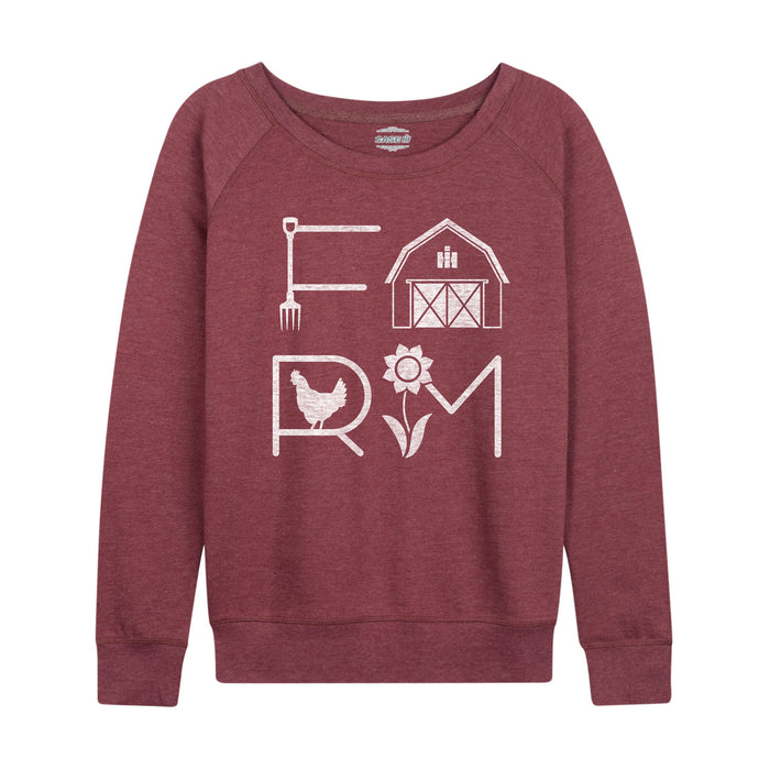 Farm Icons Womens French Terry Pullover