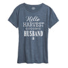 Hello Harvest Goodbye Husband Womens Short Sleeve Tee