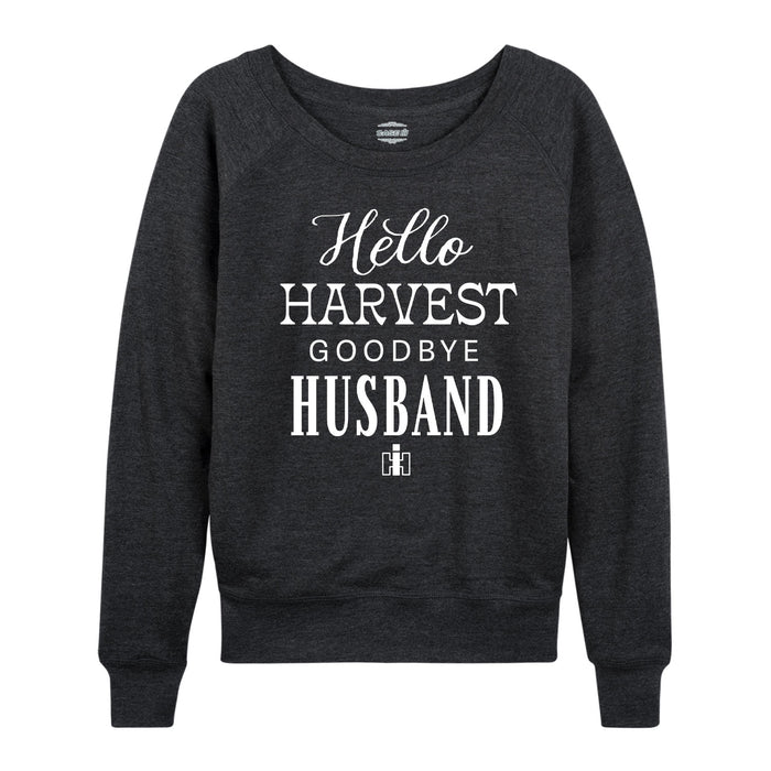 Hello Harvest Goodbye Husband Womens French Terry Pullover