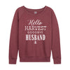 Hello Harvest Goodbye Husband Womens French Terry Pullover