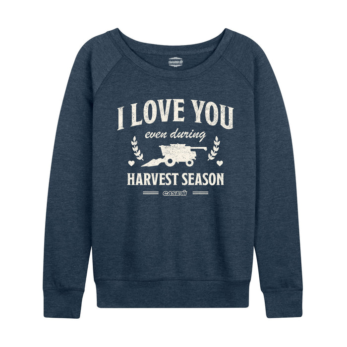 I Love You During Harvest Womens French Terry Pullover