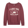 I Love You During Harvest Womens French Terry Pullover