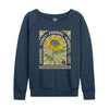 Retro Sunshine Sunflower Case Womens French Terry Pullover