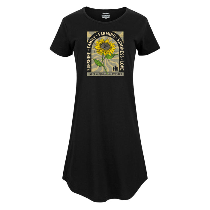 Retro Sunshine Sunflower Case Womens Any Way Dress