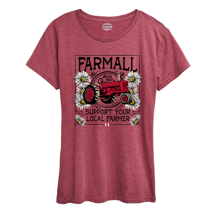 Support Your Local Farmer Farmall Womens Short Sleeve Tee