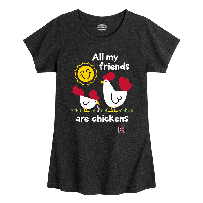 All My Friends Are Chickens IH Girls Short Sleeve Tee
