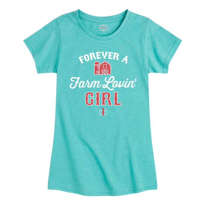 Forever A Farm Lovin Girl IH Girls Short Sleeve Tee