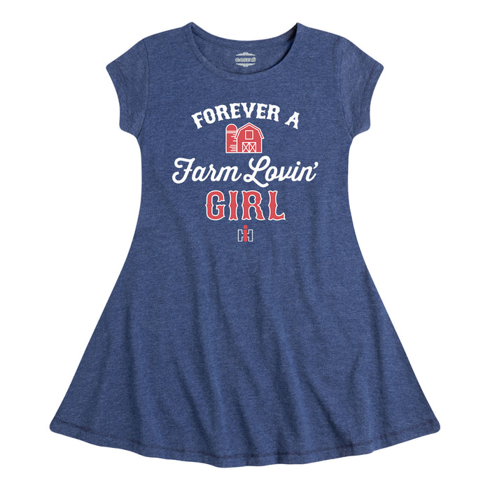Forever A Farm Lovin Girl IH Girls Fit And Flare Dress