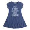 IDK I Like Horses IH Girls Fit And Flare Dress