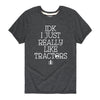 IDK I Like Tractors IH Boys Short Sleeve Tee
