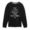 IDK I Like Tractors IH Kids Long Sleeve Tee
