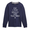 IDK I Like Tractors IH Kids Long Sleeve Tee