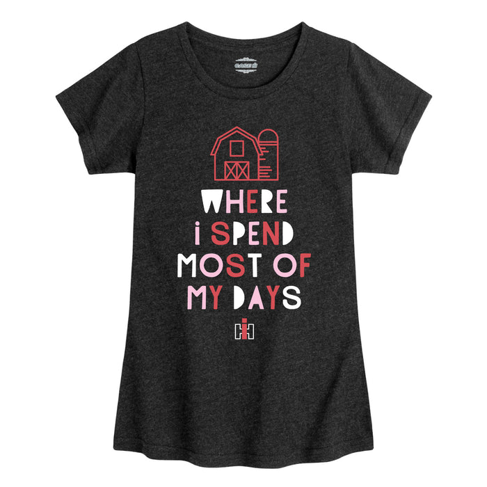 Most Of My Days Girls Short Sleeve Tee