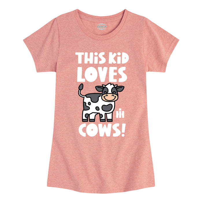 This Kid Loves Cows IH Girls Short Sleeve Tee