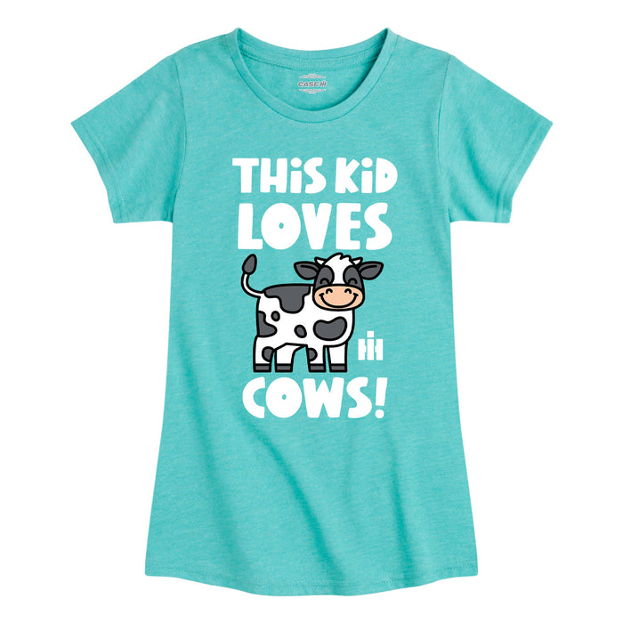 This Kid Loves Cows IH Girls Short Sleeve Tee