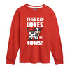 This Kid Loves Cows IH Kids Long Sleeve Tee