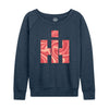 Marble Swirl Pastel IH Womens French Terry Pullover