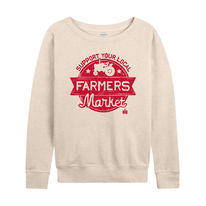 Support Local Farmers Market IH Womens French Terry Pullover
