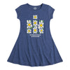 Abstract Daisies IH Girls Fit And Flare Dress