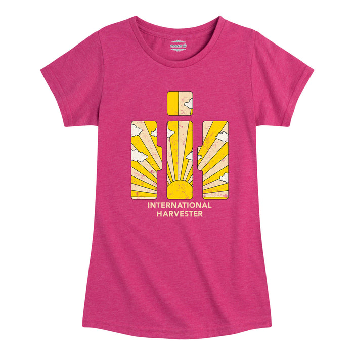 Sunset Logo International Harvester Girls Short Sleeve Tee