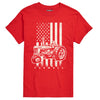 Farmall Tractor American Flag Mens Short Sleeve Tee