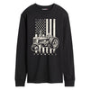Farmall Tractor American Flag Mens Long Sleeve Tee